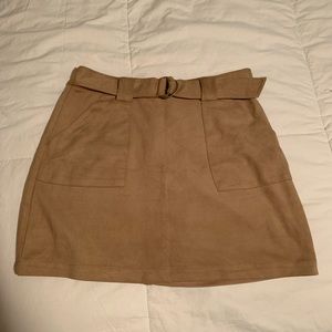 Suede skirt